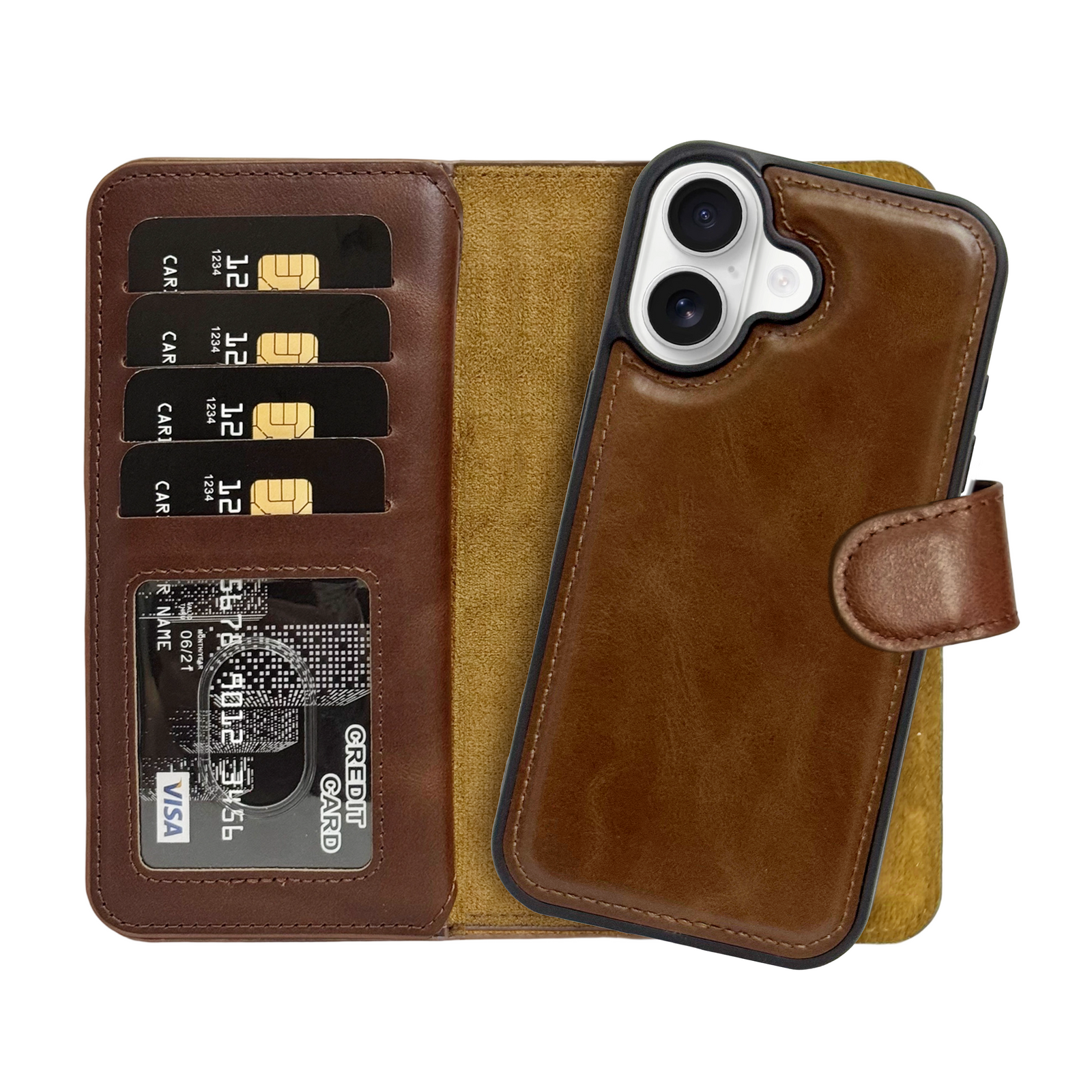 Full Leather Wallet Case for iPhone