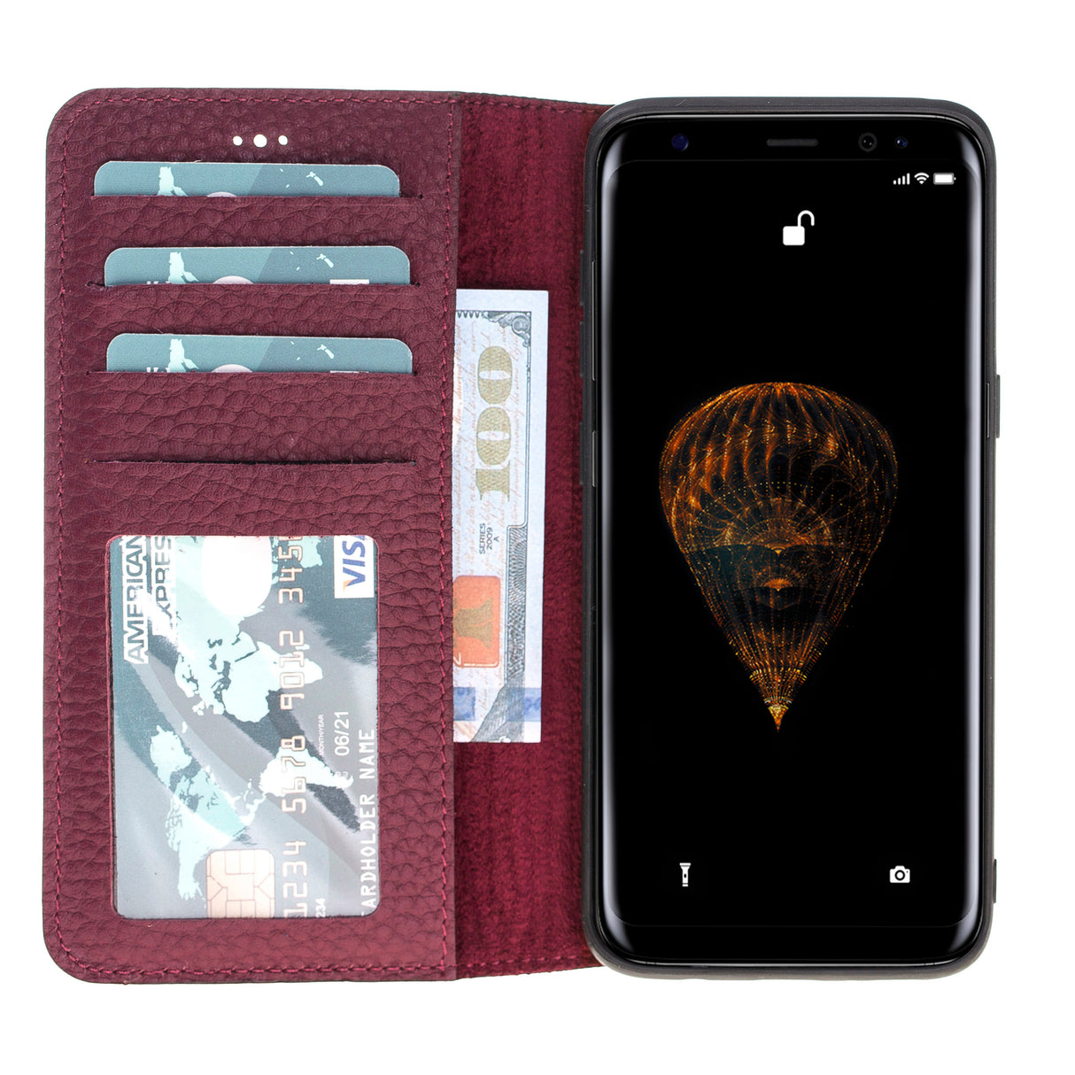 Samsung Galaxy S8 Magnetic Detachable Leather Wallet Case