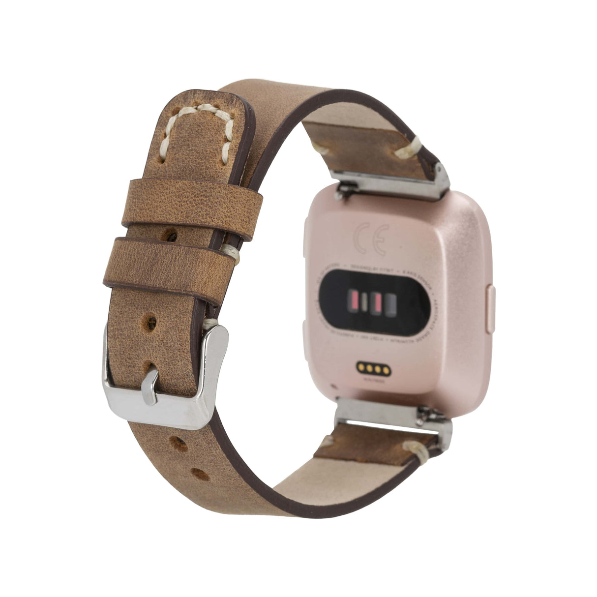 Stitch End Leather Band for Fitbit Watch