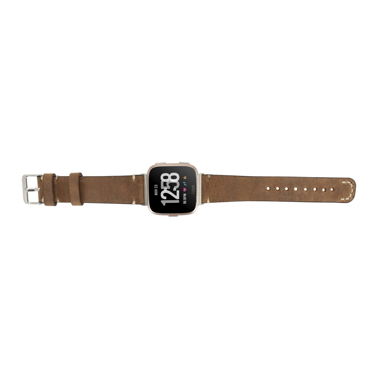 Stitch End Leather Band for Fitbit Watch