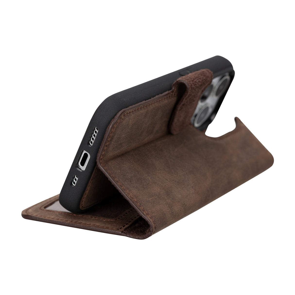 iPhone 15 Pro Leather Wallet Case