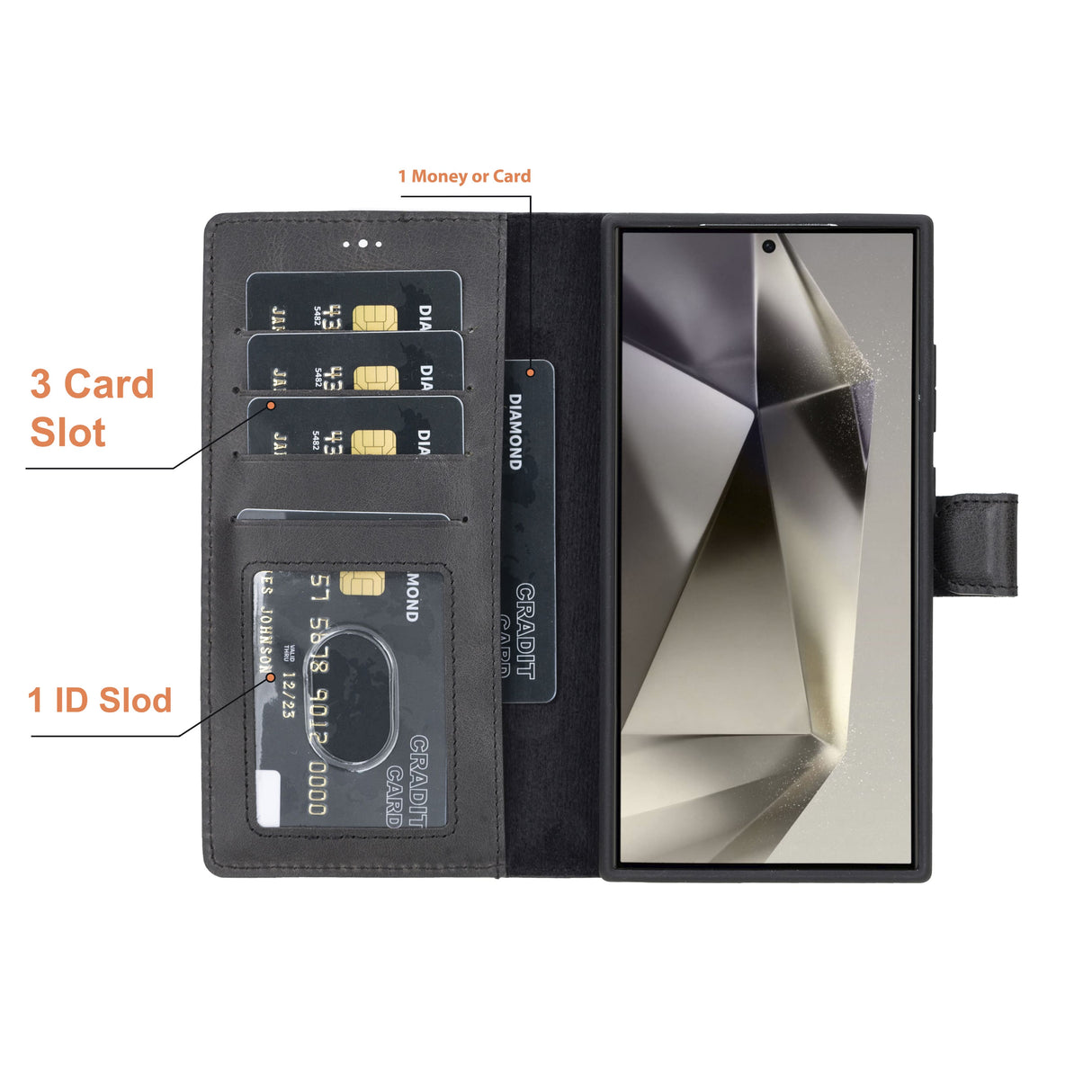 Samsung Galaxy S24 Ultra Leather Wallet Case