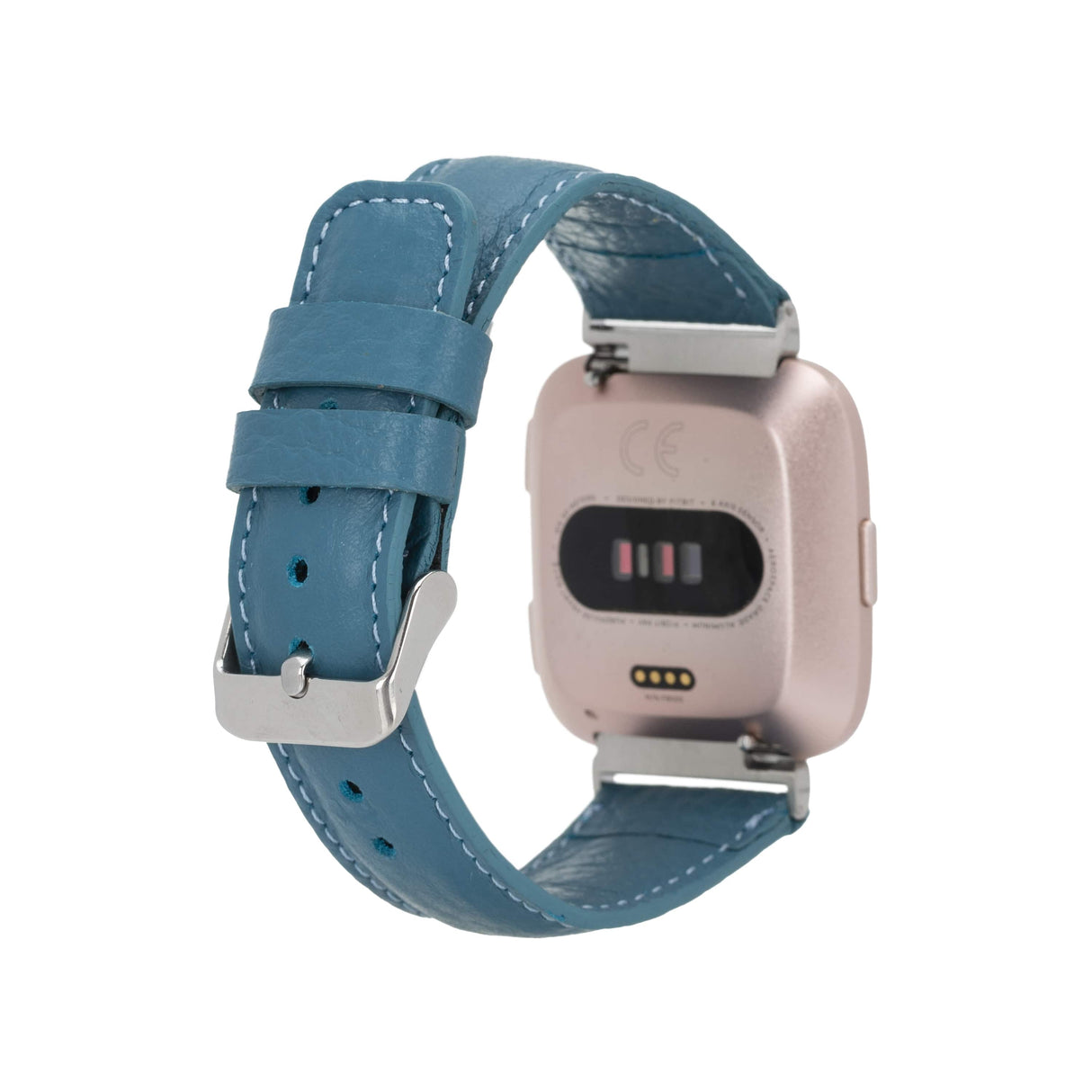 Active Pebbled Leather Fitbit Watch Band_turquoise_6