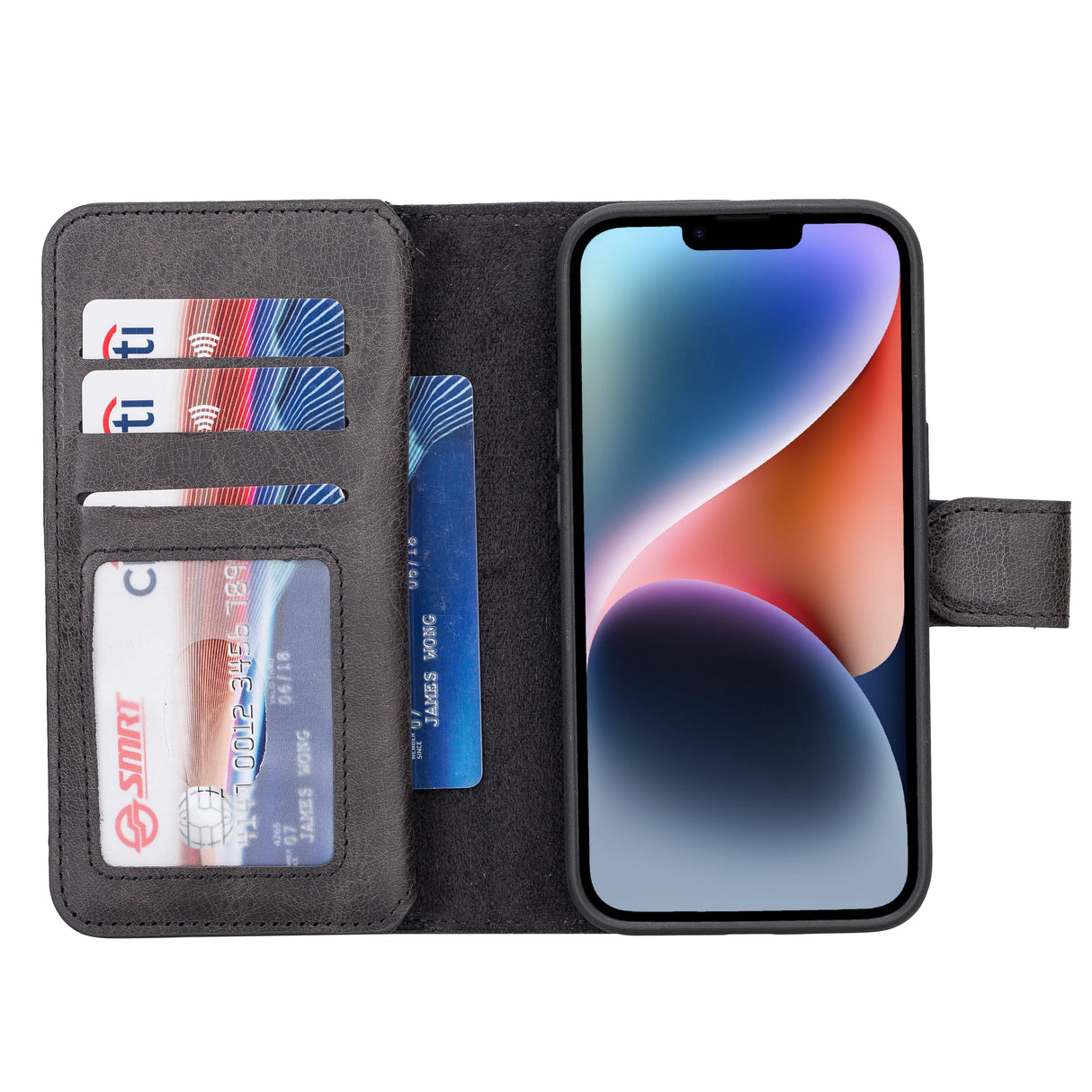 iPhone 14 Leather Dual Wallet Case