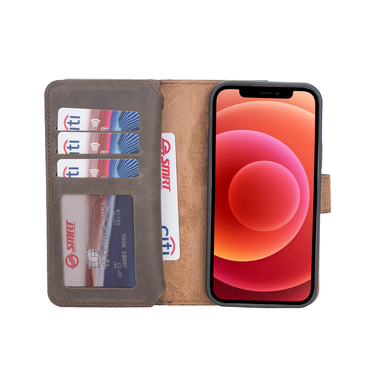 iPhone 12 Pro Dual Fold Leather Wallet Case