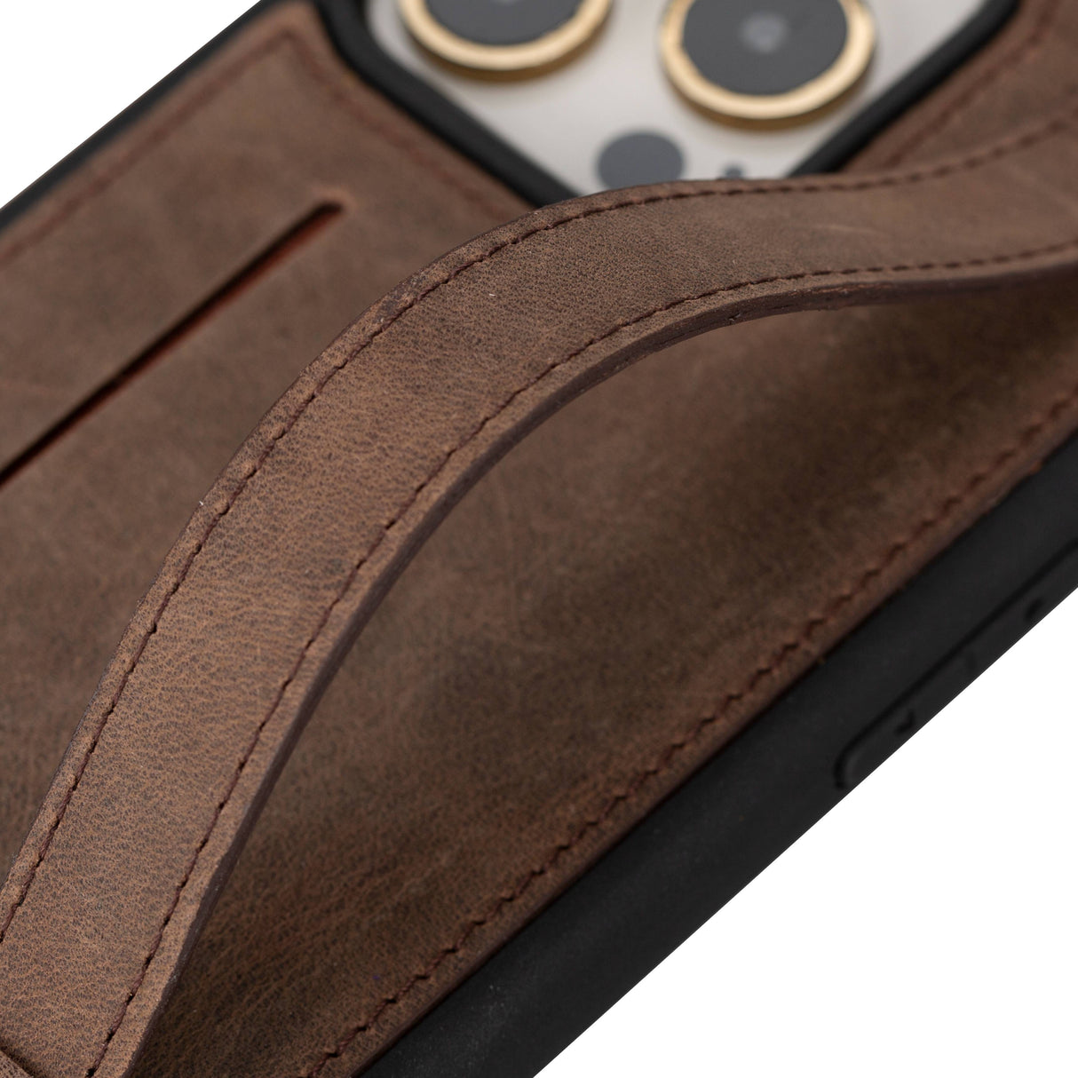 iPhone 15 Pro Snap-on Leather Grip Case