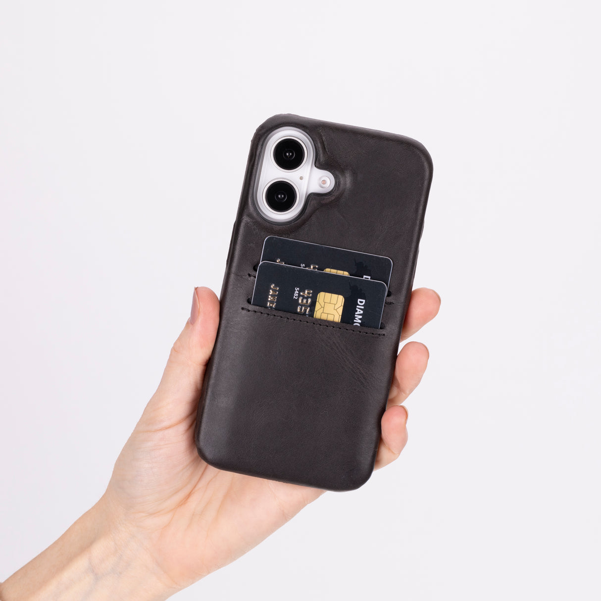 iPhone 16 Snap-on Leather Wallet Case