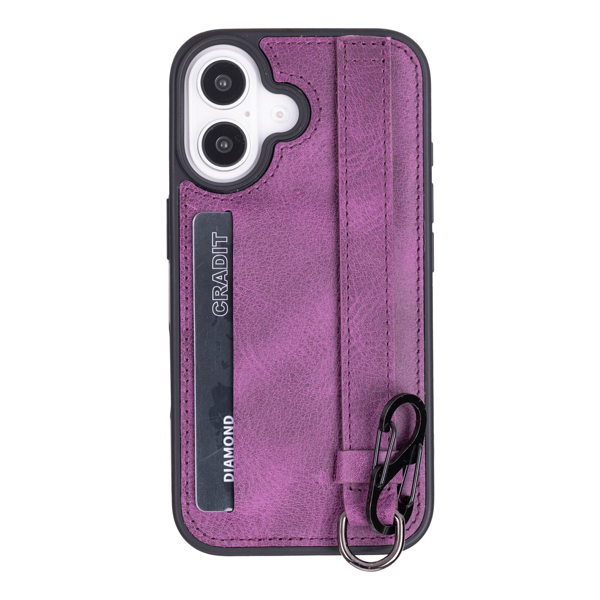 iPhone 16 Snap-on Leather Grip Case