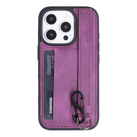 iPhone 16 Pro Snap-on Leather Grip Case