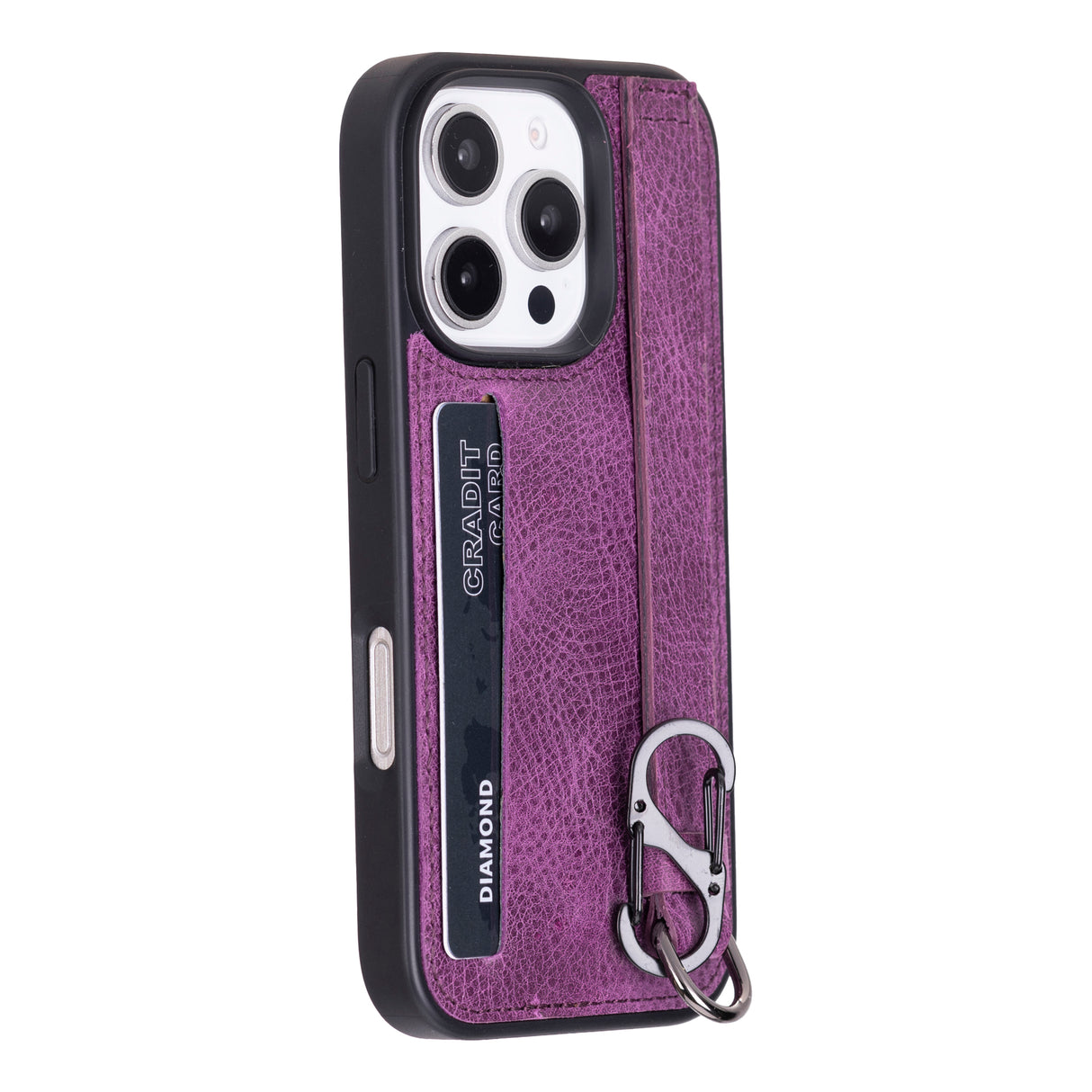 iPhone 16 Pro Snap-on Leather Grip Case
