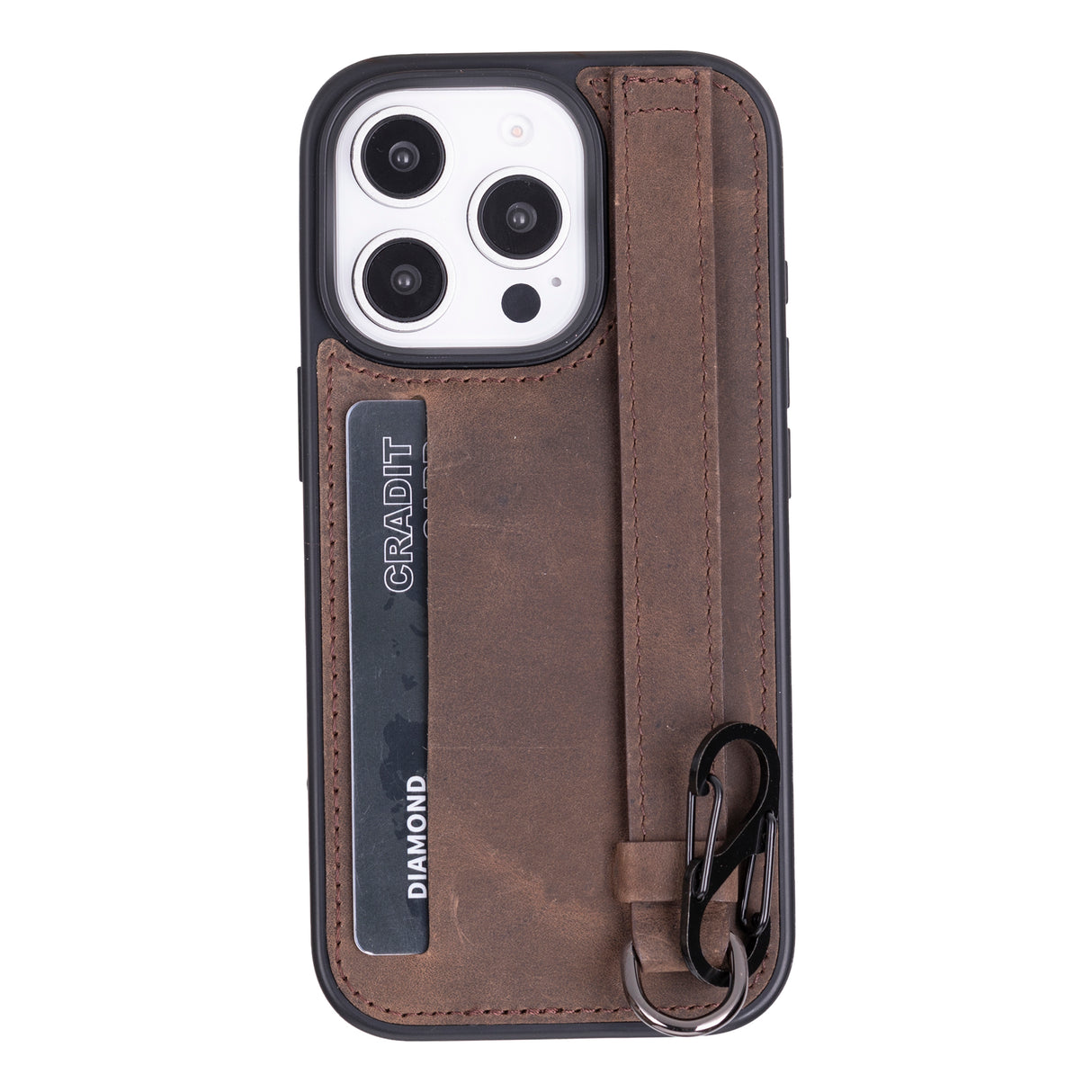 iPhone 16 Pro Snap-on Leather Grip Case