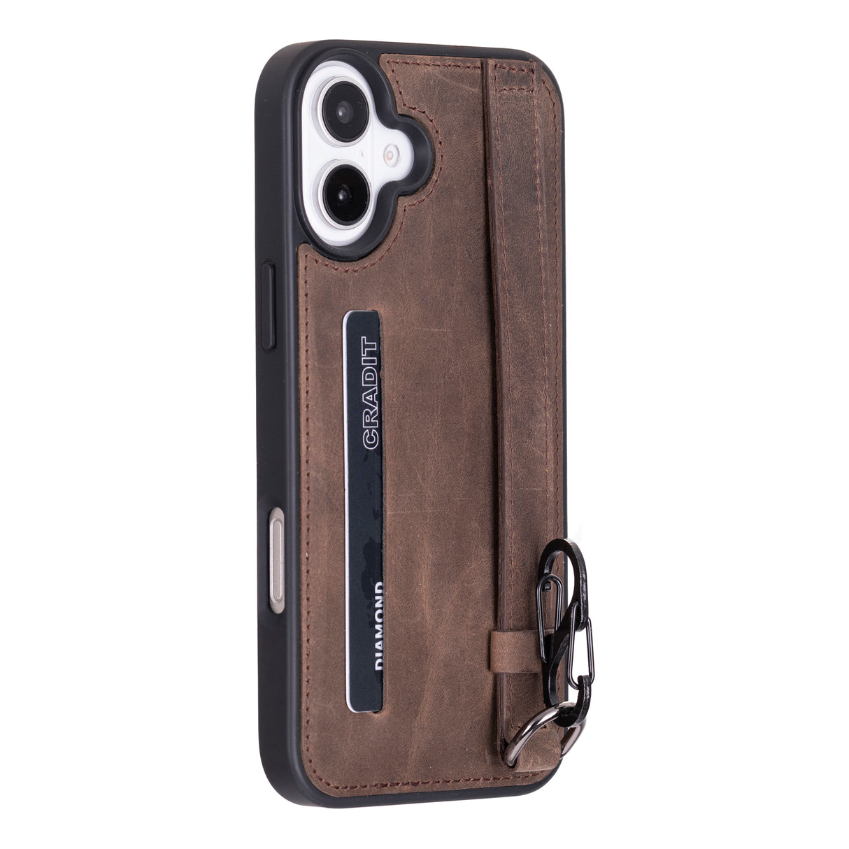 iPhone 16 Snap-on Leather Grip Case