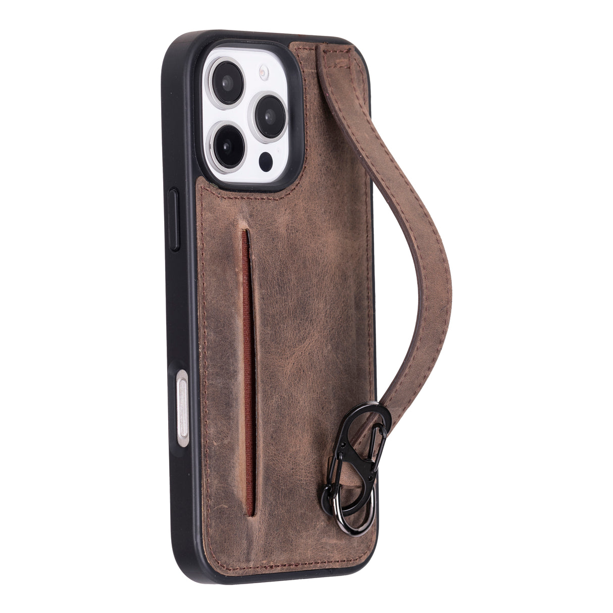 iPhone 16 Pro Max Snap-on Leather Grip Case