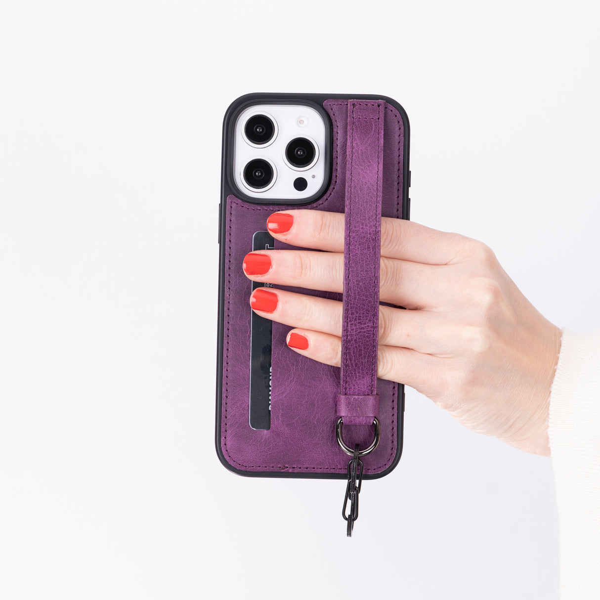 iPhone 16 Pro Max Snap-on Leather Grip Case