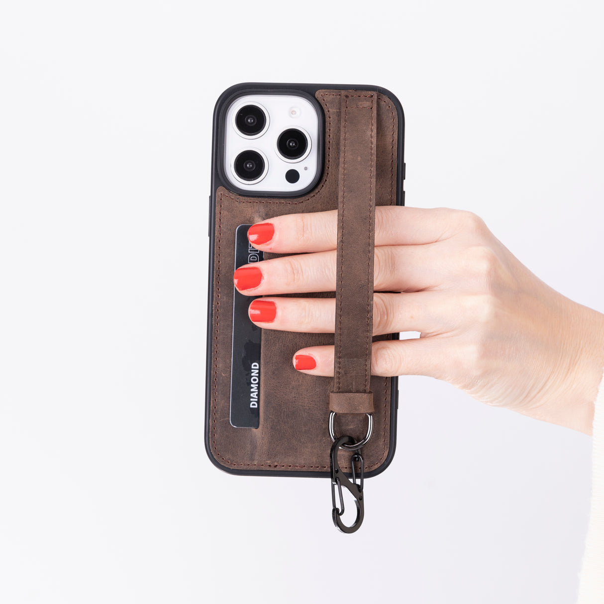 iPhone 16 Pro Max Snap-on Leather Grip Case