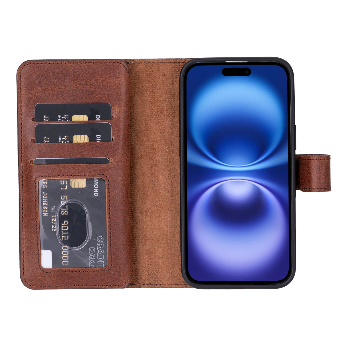 iPhone 16 Plus Leather Dual Wallet Case