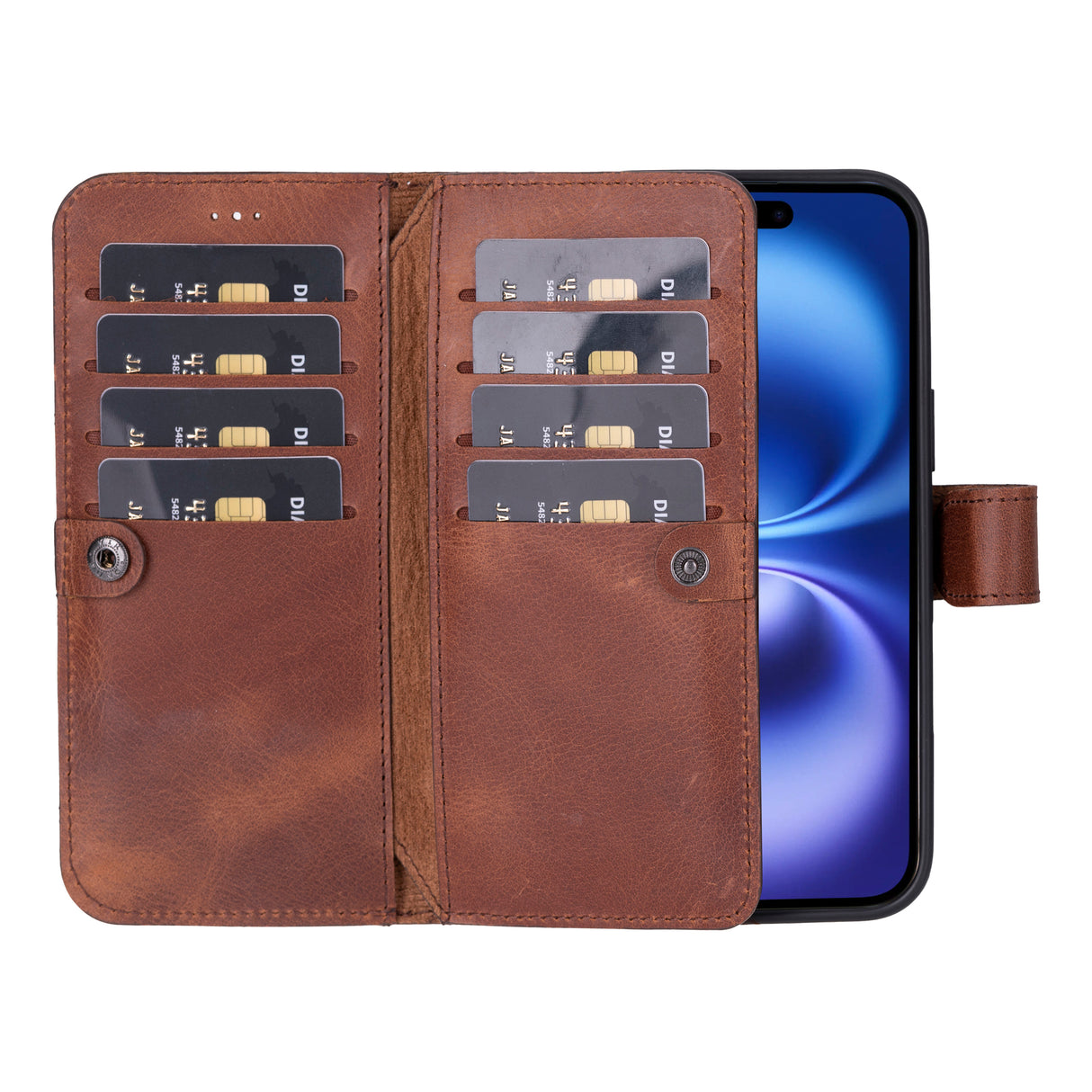 iPhone 16 Plus Leather Dual Wallet Case