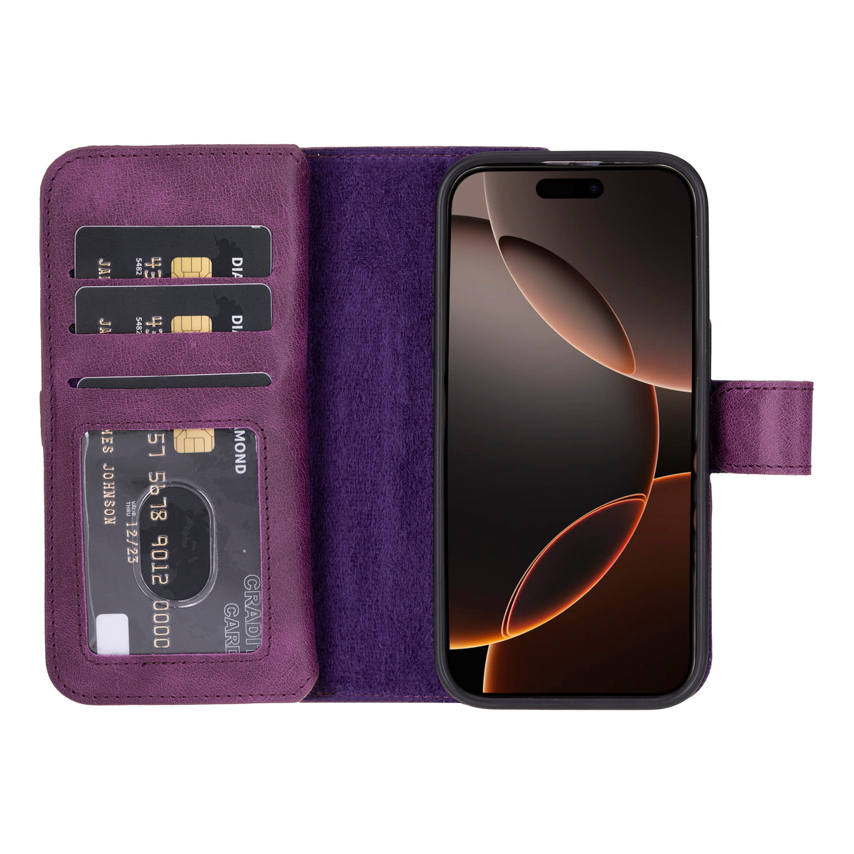 iPhone 16 Pro Dual Leather Wallet Case