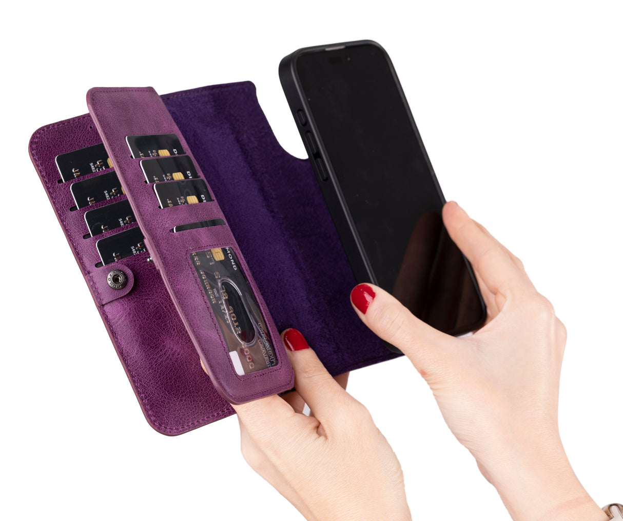 iPhone 16 E Leather Dual Wallet Case