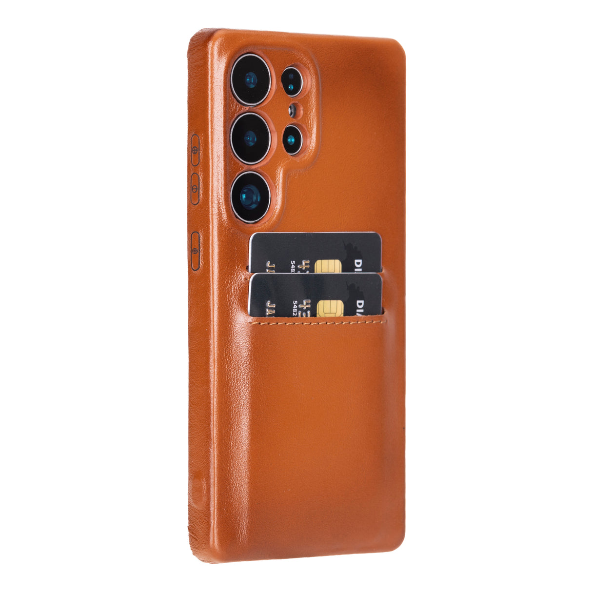 Samsung Galaxy S25 Ultra Snap-on Full Cover Leather Case with Credit Card Slots