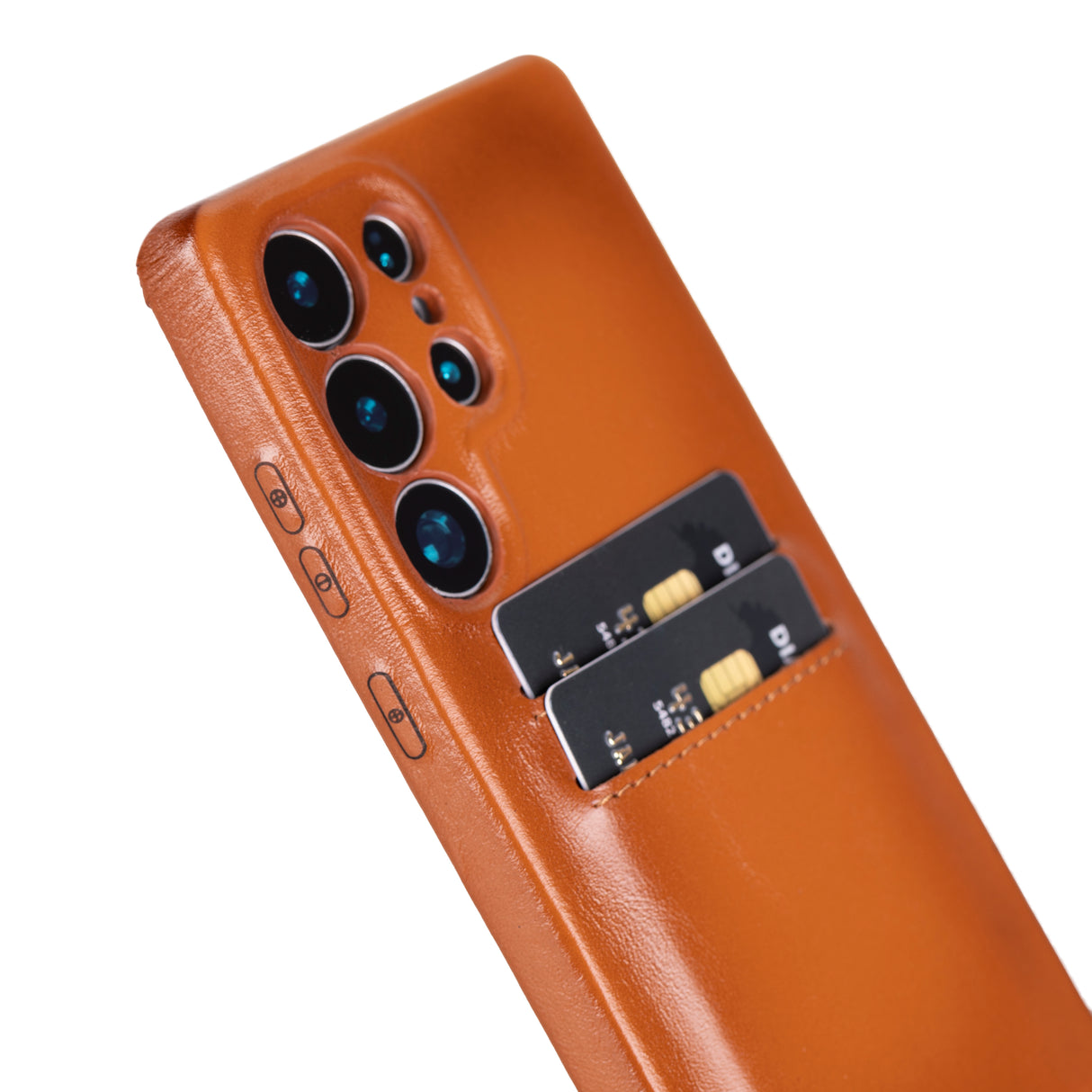 Samsung Galaxy S25 Ultra Snap-on Full Cover Leather Case with Credit Card Slots