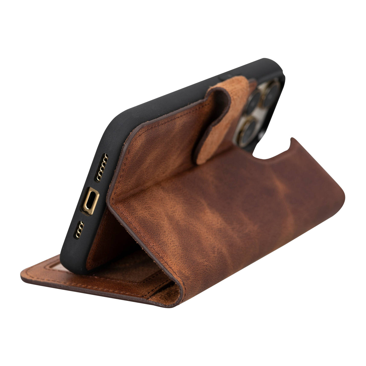 iPhone 15 Pro Max Leather Wallet Case