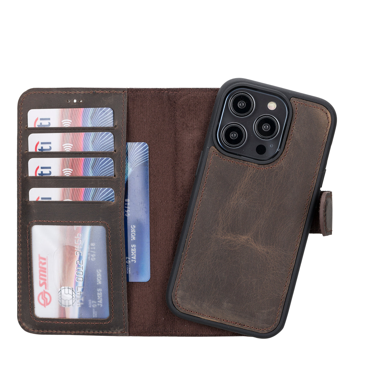 iPhone 14 Pro Leather Wallet Case