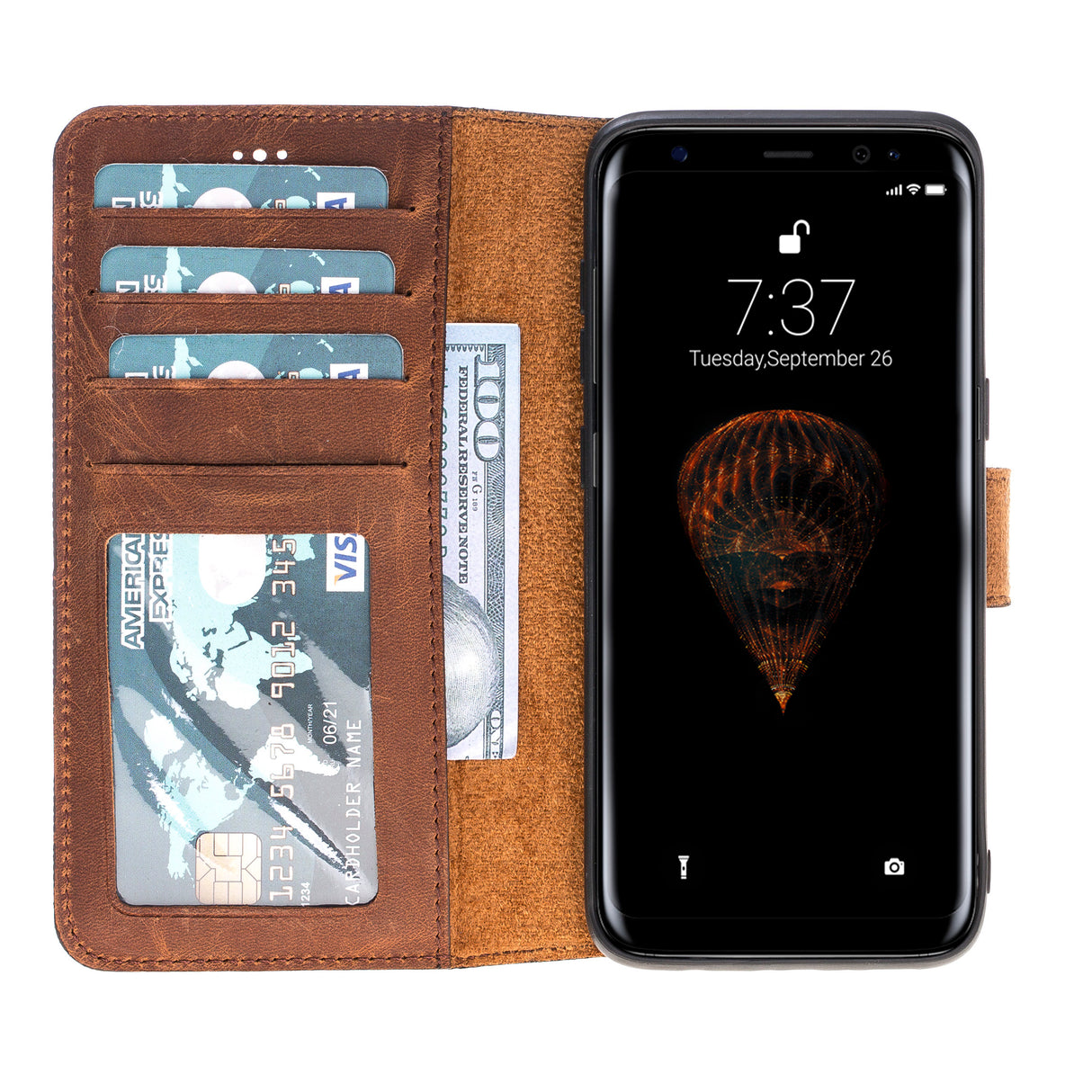 Samsung Galaxy S8 Magnetic Detachable Leather Wallet Case