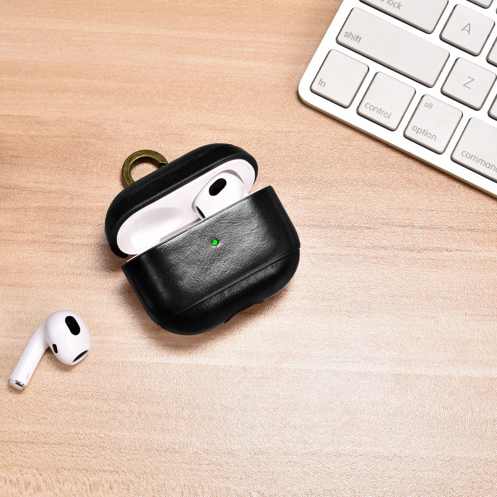 AirPods 3 Leather Protective Case Cover with Hook