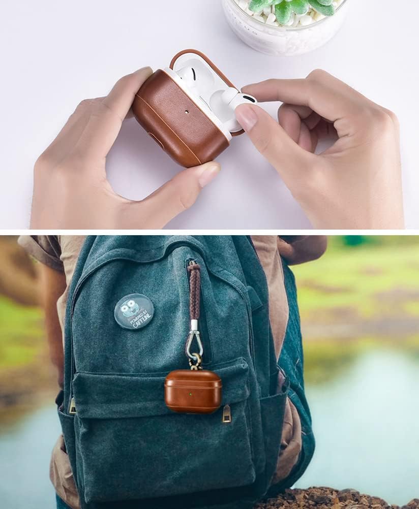 AirPods Pro Leather Protective Case Cover with Hook