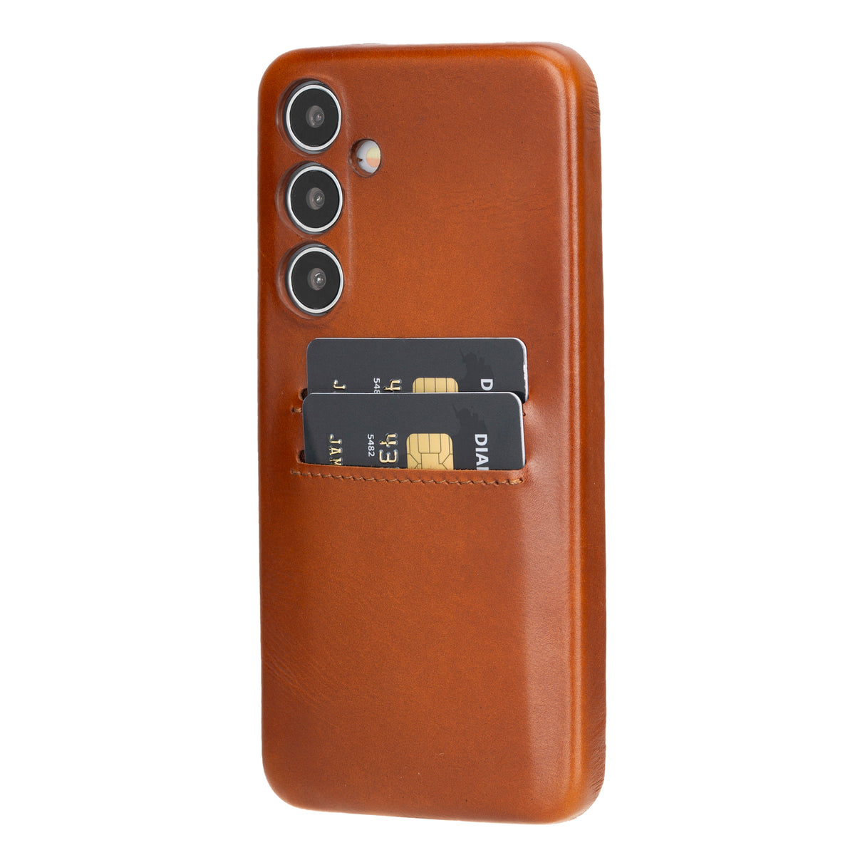 Samsung Galaxy S25 Plus Snap-on Full Cover Leather Case with Credit Card Slots