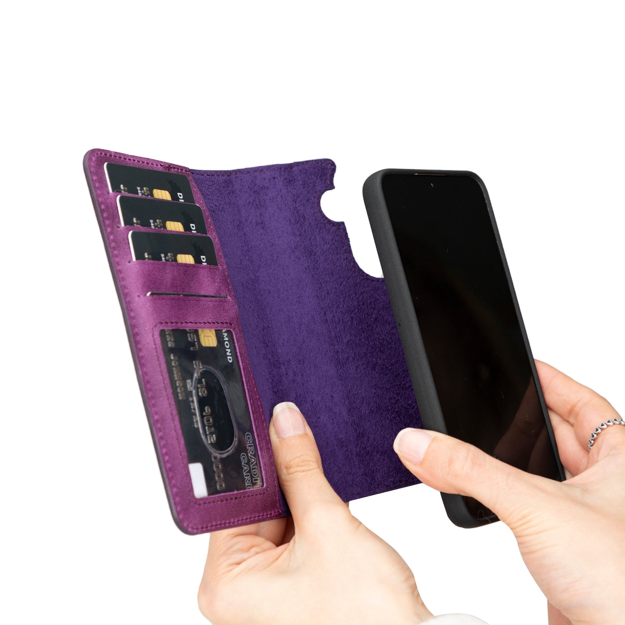 Samsung Galaxy S25 Magnetic Detachable Leather Wallet Case