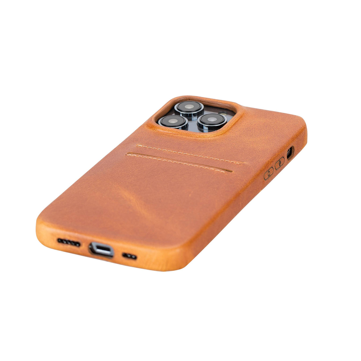 iPhone 14 Pro Max Leather Snap-on wallet phone case