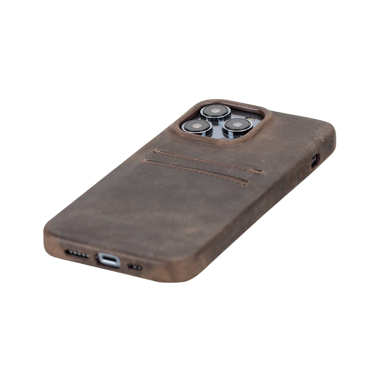 iPhone 14 Pro Max Leather Snap-on wallet phone case