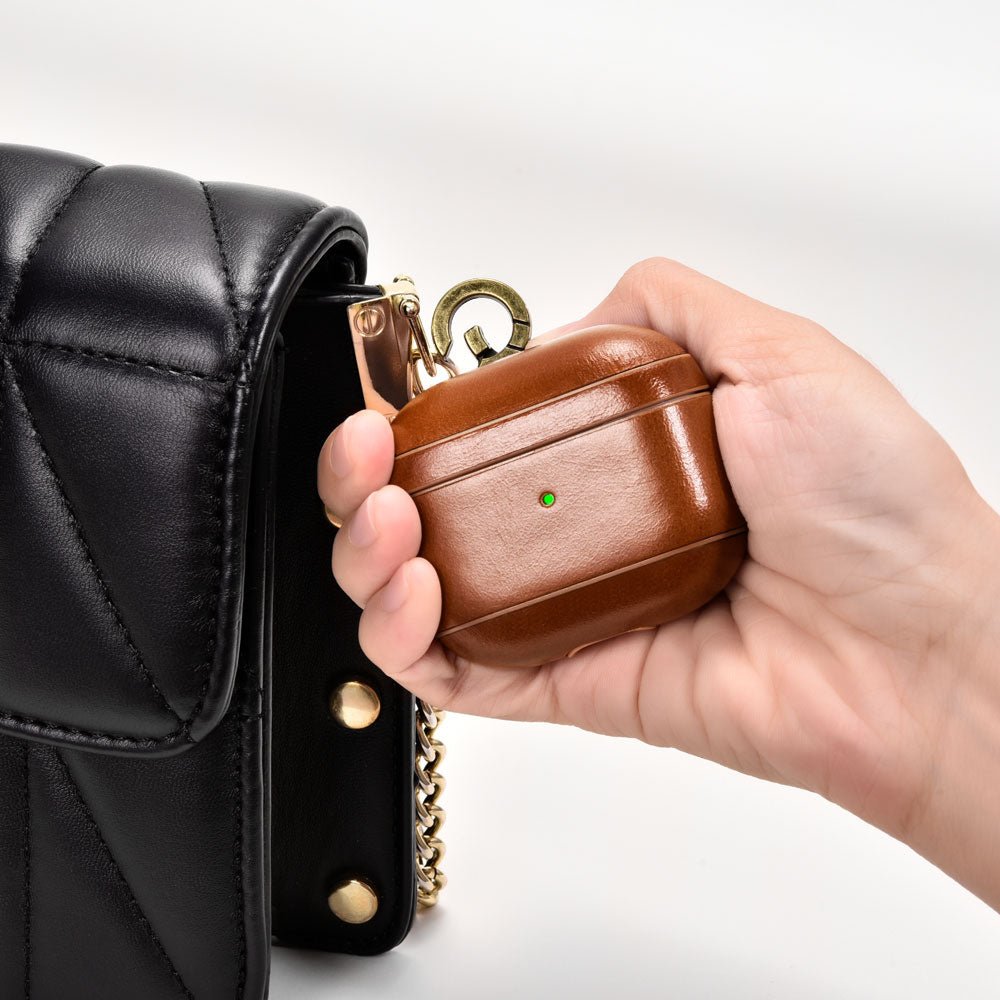 AirPods 3 Leather Protective Case Cover with Hook by Hardiston - premium AirPods Cases