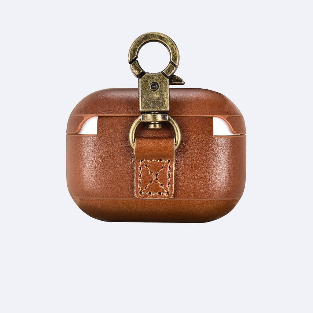 AirPods Pro Leather Protective Case Cover with Hook by Hardiston - premium AirPods Cases