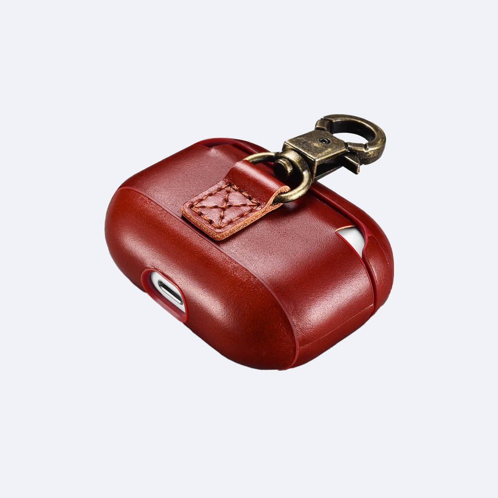 AirPods Pro Leather Protective Case Cover with Hook by Hardiston - premium AirPods Cases