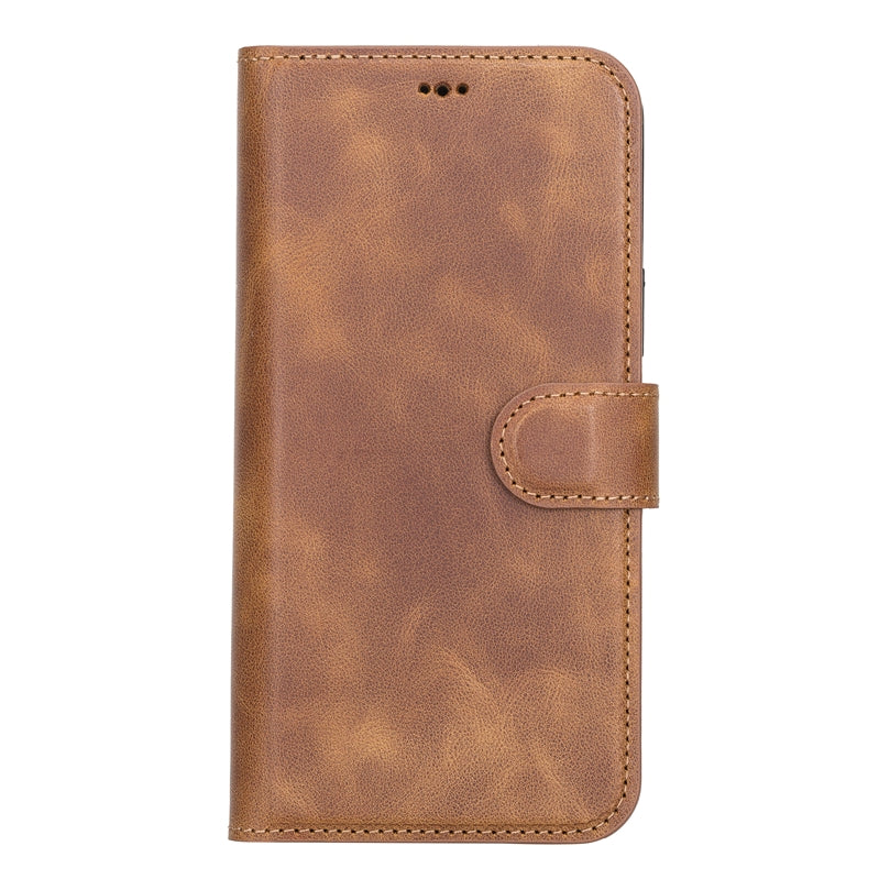 iPhone 13 Pro Max Amber Leather Detachable 2-in-1 Wallet Case with Card Holder and MagSafe - Hardiston - 3