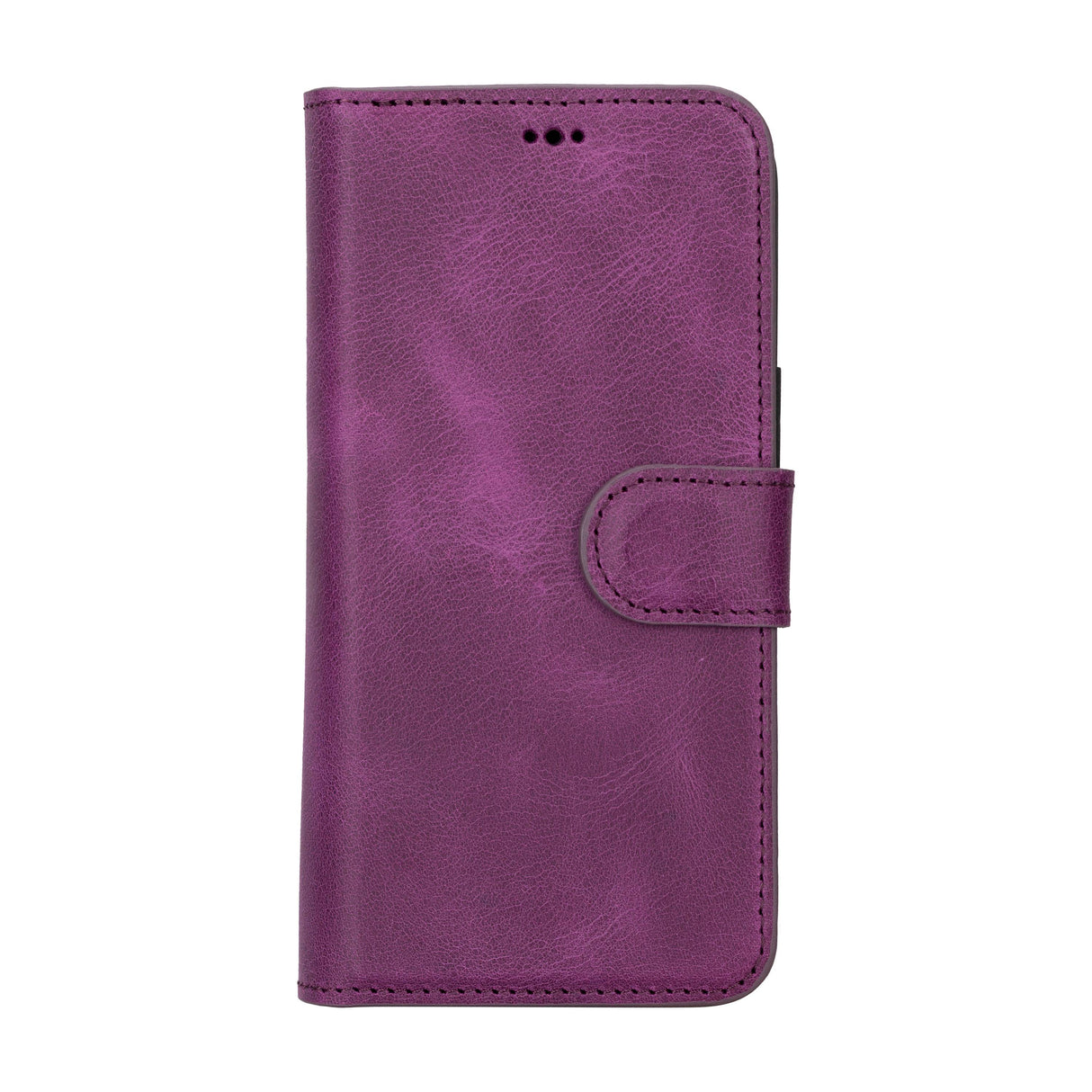 iPhone 15 Leather Wallet Case Purple_2