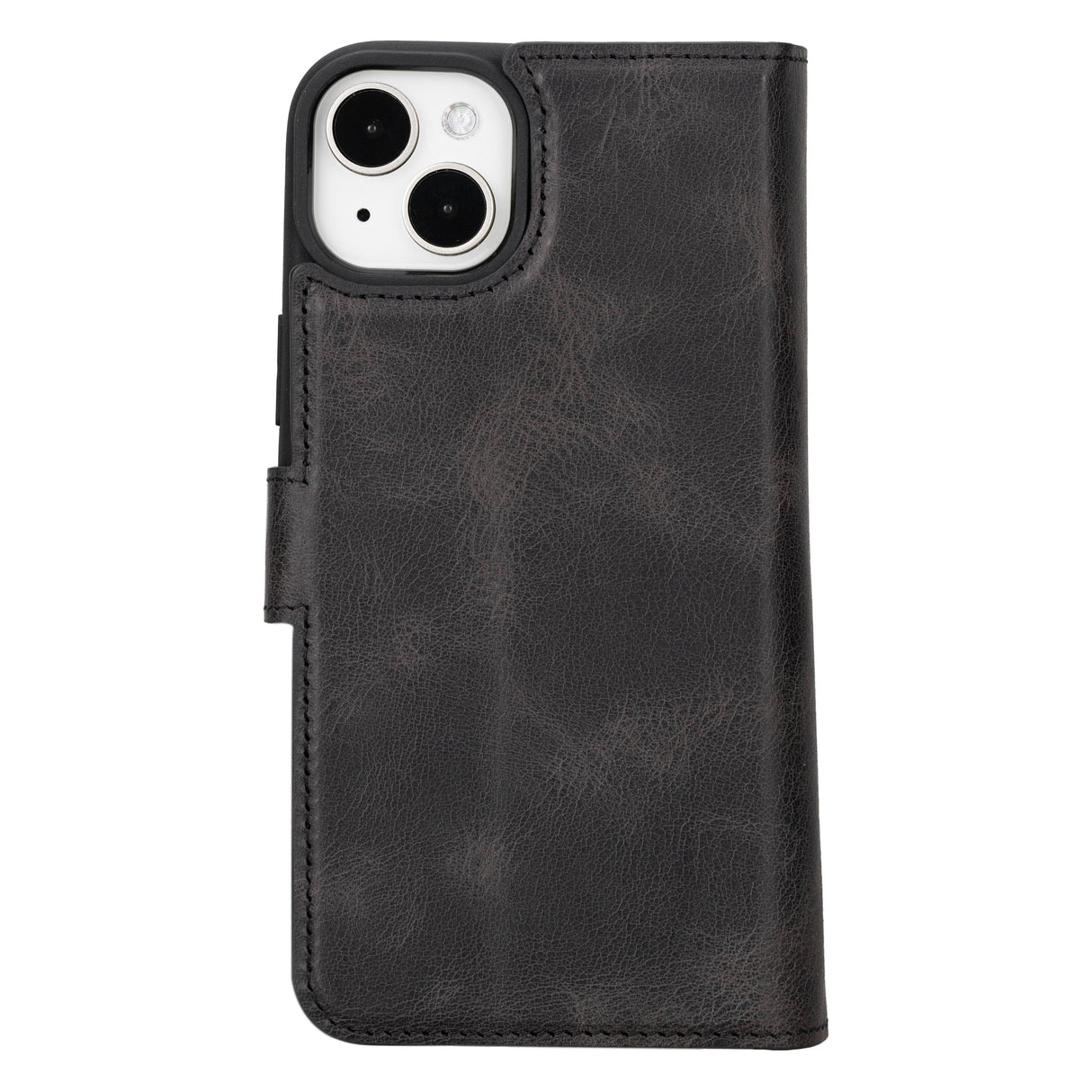 iPhone 15 Plus Leather Dual Wallet Case Black_2