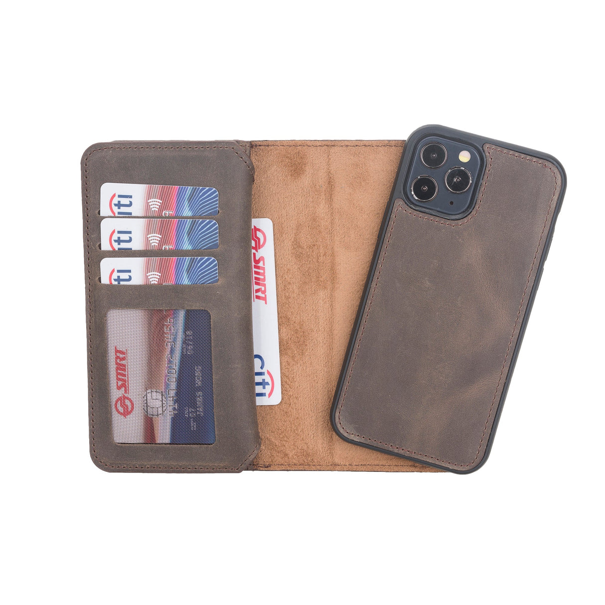 iPhone 12 Pro Dual Fold Leather Wallet Case by Hardiston - premium iPhone 12 Cases