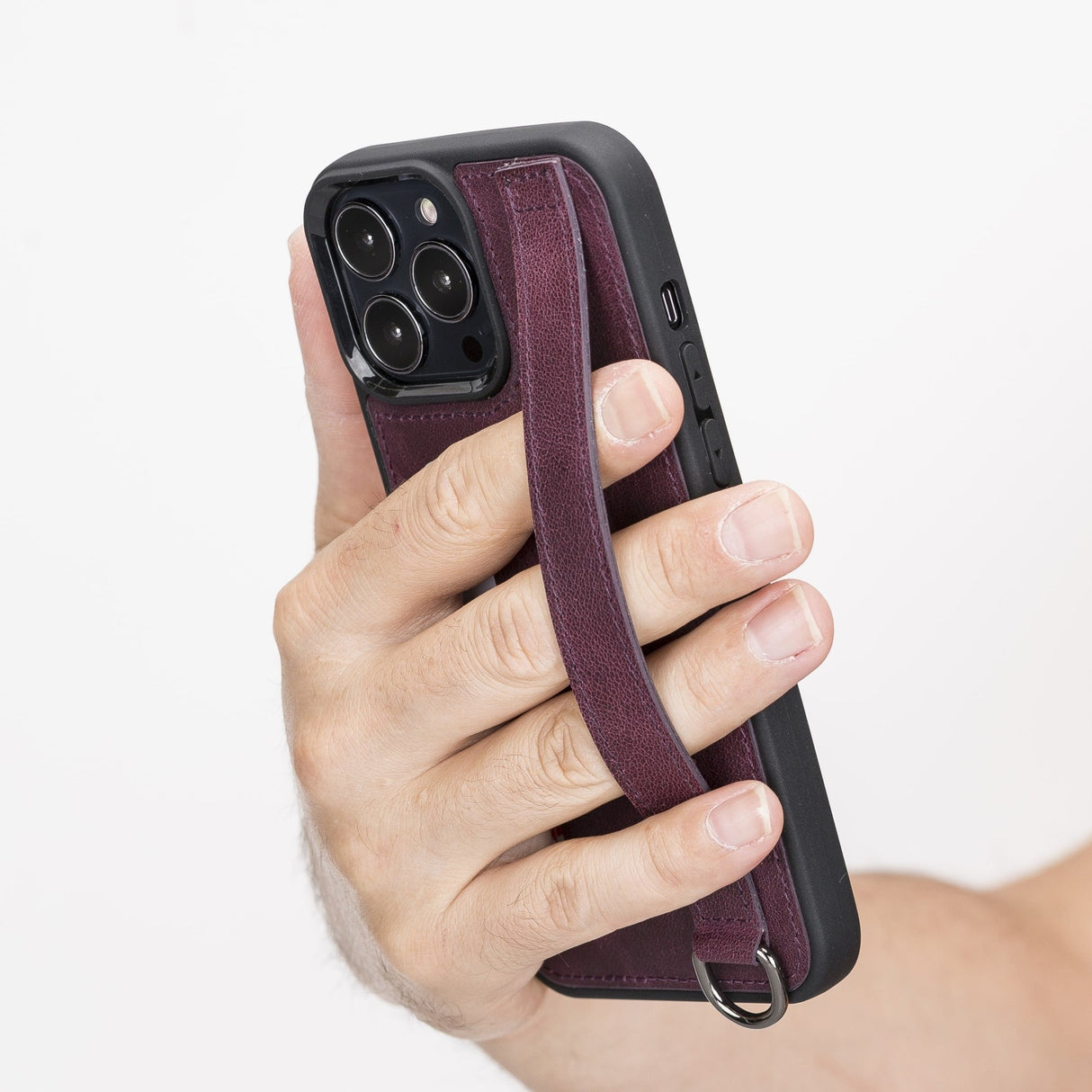 iPhone 14 Max Snap - on Leather Grip Case by Hardiston - premium iPhone 14 Cases