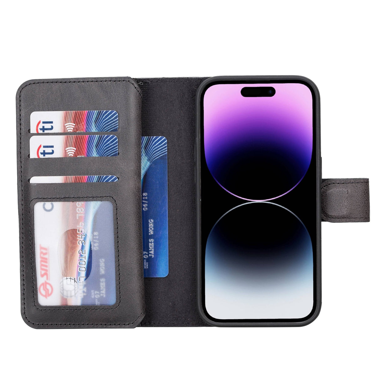 iPhone 14 Pro Dual Leather Wallet Case by Hardiston - premium iPhone 14 Cases