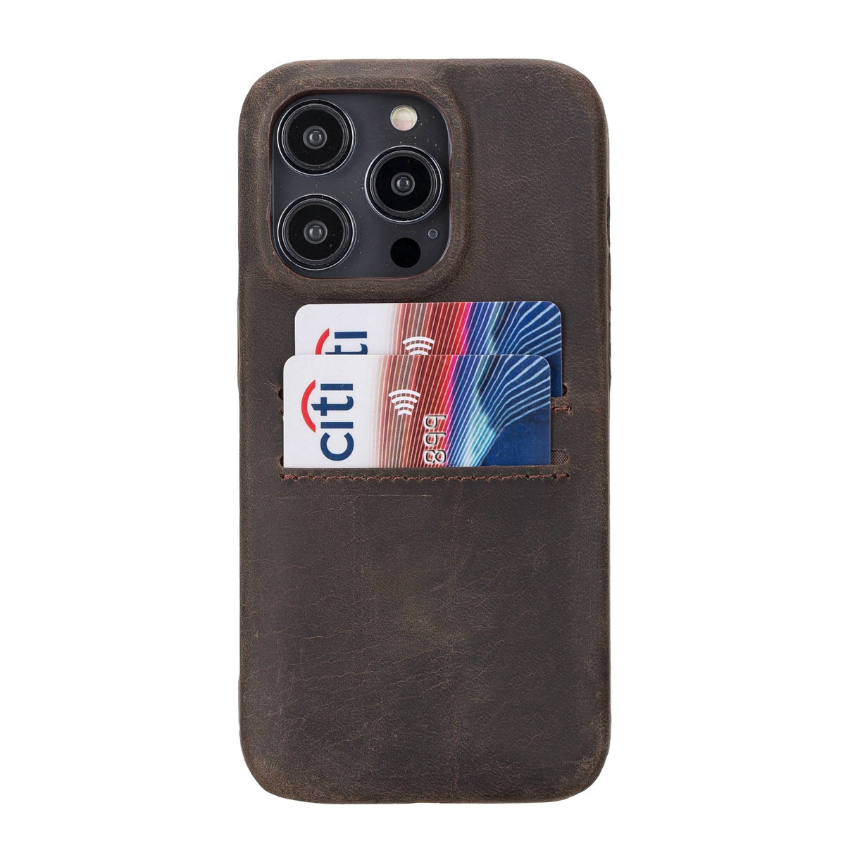 iPhone 14 Pro Leather Snap - on wallet case by Hardiston - premium iPhone 14 Cases