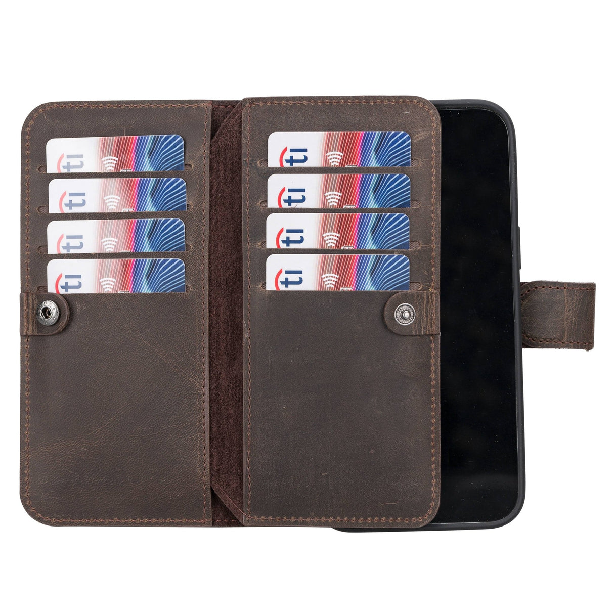 iPhone 14 Pro Max Dual Leather Wallet Case by Hardiston - premium mws_apo_generated