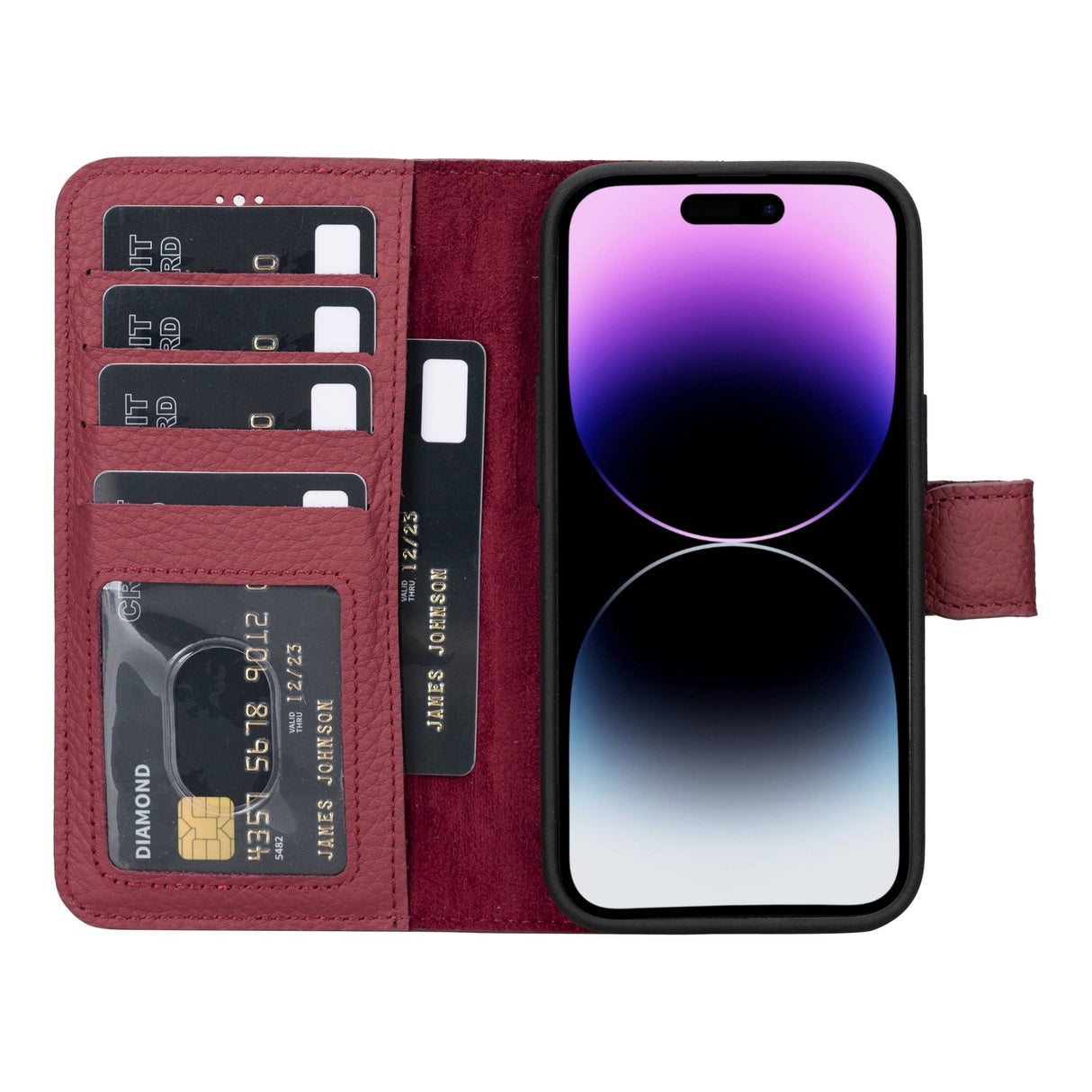 iPhone 15 Leather Wallet PhoneCase by Hardiston - premium iPhone 15 Cases