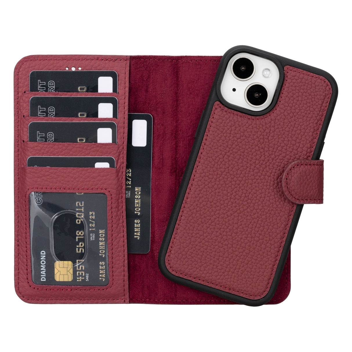 iPhone 15 Leather Wallet PhoneCase by Hardiston - premium iPhone 15 Cases