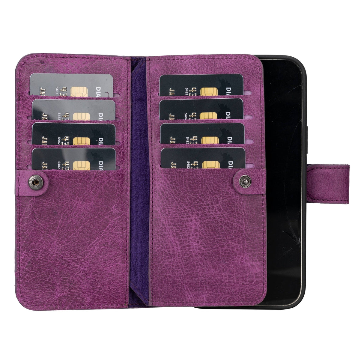 iPhone 15 Plus Leather Dual Wallet Case by Hardiston - premium iPhone 15 Cases