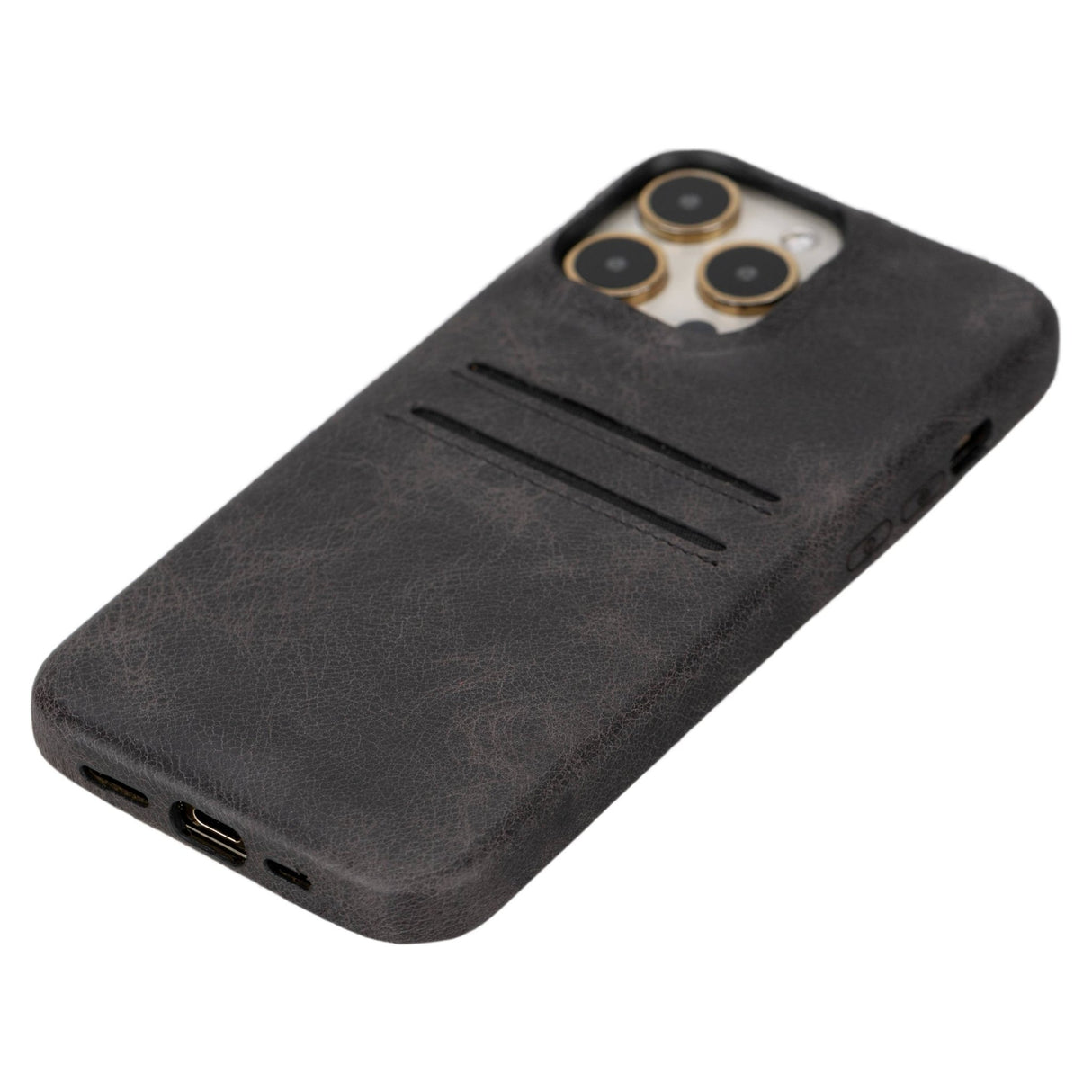 iPhone 15 Pro Max Leather Snap - on wallet case by Hardiston - premium iPhone 15 Cases