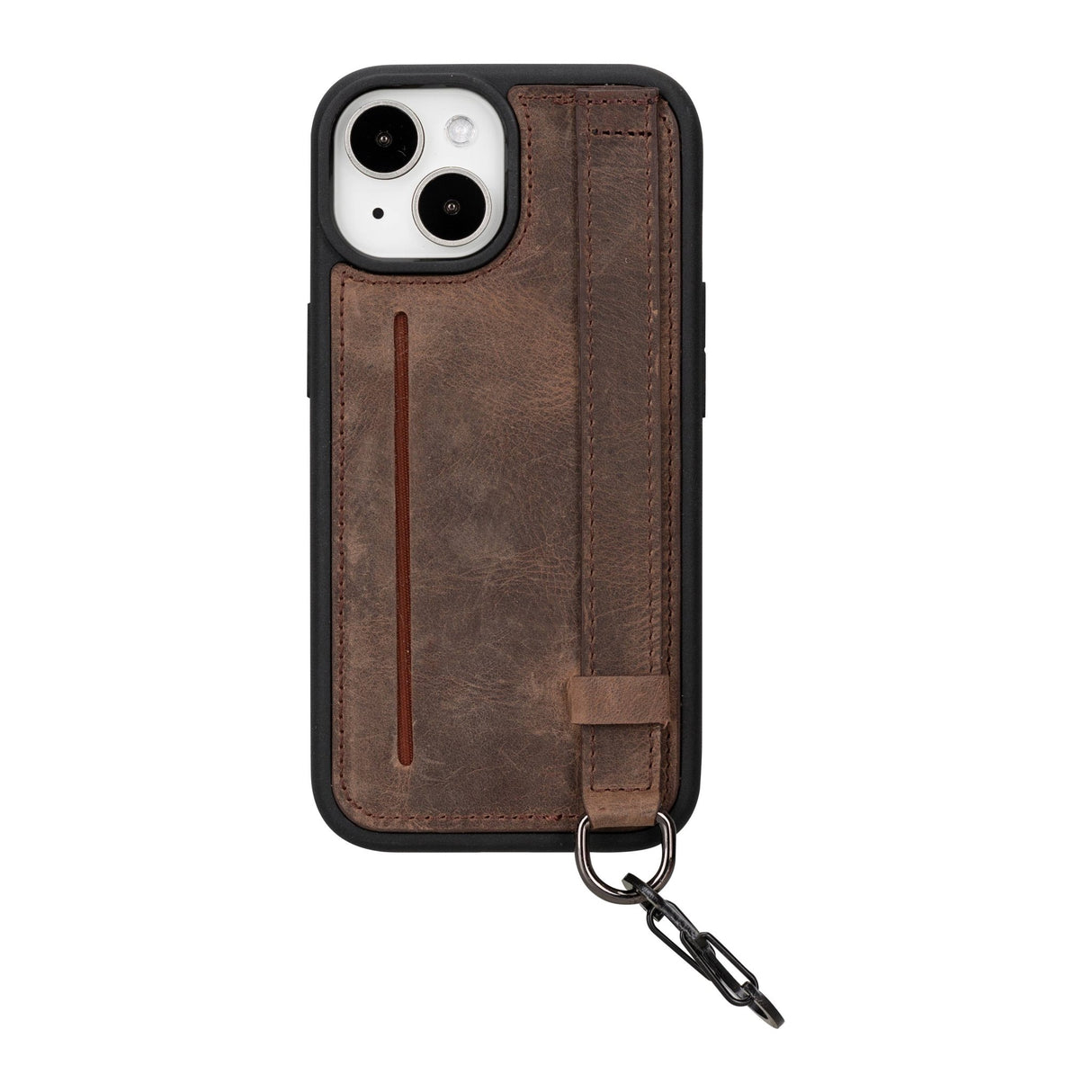 iPhone 15 Snap - on Leather Grip Case by Hardiston - premium iPhone 15 Cases